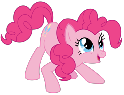 Size: 3406x2619 | Tagged: safe, artist:sketchmcreations, pinkie pie, pony, discordant harmony, cute, diapinkes, happy, open mouth, simple background, transparent background, vector