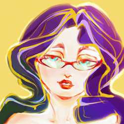 Size: 3000x3000 | Tagged: safe, artist:haokan, rarity, human, glasses, humanized, rarity's glasses, simple background, sketch, solo, yellow background