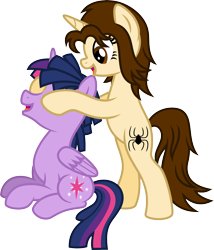 Size: 6000x6998 | Tagged: safe, artist:mactavish1996, artist:zoevulpez, derpibooru import, dusk shine, prince dusk, twilight sparkle, twilight sparkle (alicorn), alicorn, absurd resolution, crossover, crossover shipping, patricia parker, peter parker, rule 63, shipping, simple background, spider-man, spiders and magic ii: eleven months, spiders and magic iii: days of friendship past, spiders and magic: rise of spider-mane, spidertwi, transparent background, vector