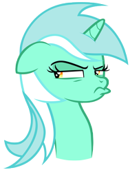 Size: 7400x9800 | Tagged: safe, artist:tardifice, lyra heartstrings, pony, absurd resolution, bust, grumpy, grumpy lyra, portrait, simple background, solo, transparent background, vector