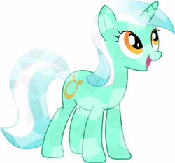 Size: 4706x4382 | Tagged: safe, artist:randomwaffle23, lyra heartstrings, crystal pony, pony, unicorn, crystallized, simple background, solo