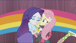 Size: 1920x1080 | Tagged: safe, screencap, fluttershy, rarity, dance magic, equestria girls, spoiler:eqg specials, shipping fuel