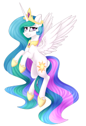 Size: 2025x2960 | Tagged: safe, artist:kremciakay, princess celestia, alicorn, pony, female, mare, simple background, smiling, solo, transparent background