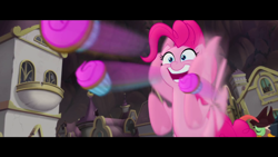 Size: 1920x1080 | Tagged: safe, screencap, captain celaeno, pinkie pie, anthro, pony, my little pony: the movie, anthro with ponies, cupcake, food