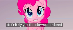 Size: 1920x806 | Tagged: safe, screencap, pinkie pie, pony, my little pony: the movie, meme, youtube caption