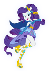 Size: 838x1200 | Tagged: safe, artist:sapphiregamgee, rarity, equestria girls, equestria girls series, forgotten friendship, cape, clothes, eyeshadow, female, gloves, jewelry, long gloves, ponied up, pony ears, shoes, simple background, sleeveless, solo, super ponied up, tiara, transparent background