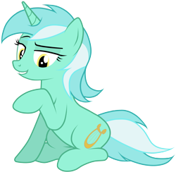 Size: 3985x3882 | Tagged: safe, artist:junkiesnewb, lyra heartstrings, pony, unicorn, .psd available, background pony, female, raised hoof, simple background, solo, transparent background, vector