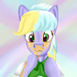 Size: 900x900 | Tagged: safe, artist:bevendre, applejack, cloudchaser, human, pegasus, pony, equestria girls, bust, character to character, female, human to pony, portrait, simple background, solo, transformation