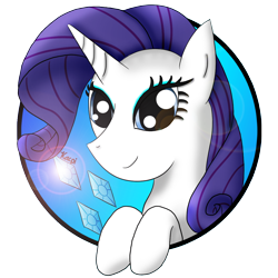 Size: 1134x1134 | Tagged: safe, artist:kacpi, rarity, pony, unicorn, avatar, cutie mark, solo