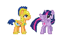 Size: 216x149 | Tagged: safe, derpibooru import, flash sentry, twilight sparkle, twilight sparkle (alicorn), alicorn, pony, april fools, derpibooru, female, flashlight, male, mare, meta, shipping, straight