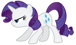 Size: 6344x3736 | Tagged: safe, artist:dharthez, rarity, pony, unicorn, battle stance, female, mare, simple background, solo, transparent background, vector