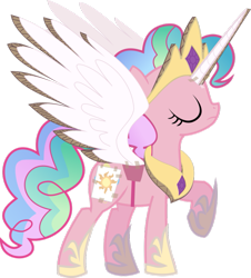Size: 849x941 | Tagged: safe, pinkie pie, princess celestia, alicorn, pony, clothes, shoes, solo, wings