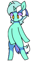 Size: 630x1024 | Tagged: safe, artist:rebane2001, artist:shovrike, lyra heartstrings, pony, unicorn, 60 fps, after effects, animated, bipedal, cute, dancing, female, flossing (dance), frame by frame, looking down, lyrabetes, mare, no pupils, recreation, smiling, solo, telegram sticker