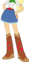 Size: 4684x10039 | Tagged: safe, artist:sugar-loop, artist:teentitansfan201, edit, applejack, equestria girls, absurd resolution, boots, clothes, cowboy boots, cropped, denim skirt, eqg promo pose set, female, legs, pictures of legs, simple background, skirt, transparent background, vector, vector edit