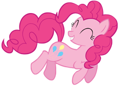 Size: 5902x4196 | Tagged: safe, artist:unfiltered-n, pinkie pie, earth pony, pony, a bird in the hoof, absurd resolution, eyes closed, female, happy, mare, simple background, solo, transparent background, vector