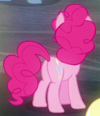 Size: 196x228 | Tagged: safe, screencap, pinkie pie, pony, the saddle row review, butt, cropped, plot