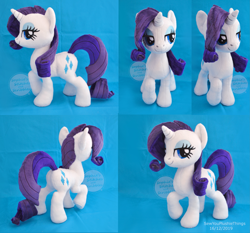 Size: 3965x3701 | Tagged: safe, artist:sewyouplushiethings, rarity, pony, irl, photo, plushie, solo