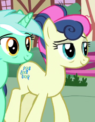 Size: 265x340 | Tagged: safe, screencap, bon bon, lyra heartstrings, sweetie drops, pony, the last problem, cropped, older, older bon bon, older lyra heartstrings