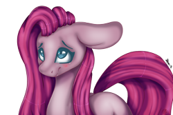 Size: 1024x683 | Tagged: safe, artist:akiraniji, artist:immagoddampony, pinkie pie, earth pony, pony, collaboration, cute, female, floppy ears, mare, pinkamena diane pie, simple background, smiling, solo, transparent background