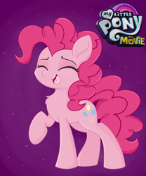 Size: 5000x6000 | Tagged: safe, artist:meowmavi, pinkie pie, earth pony, pony, my little pony: the movie, absurd resolution, cute, diapinkes, eyes closed, female, mare, open mouth, smiling, solo