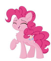 Size: 5000x6000 | Tagged: safe, artist:meowmavi, pinkie pie, earth pony, pony, absurd resolution, cute, diapinkes, eyes closed, female, mare, open mouth, simple background, smiling, solo, transparent background