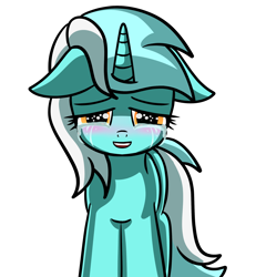 Size: 2164x2342 | Tagged: safe, alternate version, artist:crimsonsky, lyra heartstrings, pony, unicorn, /mlp/, crying, female, mare, simple background, smiling, solo, tears of joy, white background