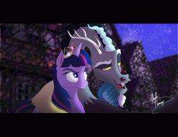 Size: 3300x2550 | Tagged: safe, artist:an-christiancomics, derpibooru import, discord, twilight sparkle, twilight sparkle (alicorn), alicorn, pony, princess twilight sparkle (episode), female, mare, scene interpretation