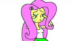 Size: 1214x648 | Tagged: safe, artist:samueljcollins1990, fluttershy, equestria girls, clothes, crying, female, pink hair, solo