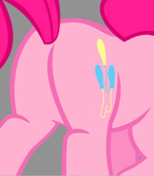 Size: 381x434 | Tagged: safe, screencap, pinkie pie, pony, balloonbutt, butt, plot, solo