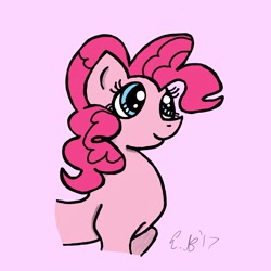 Size: 2048x2048 | Tagged: safe, artist:cinnaminnie, pinkie pie, pony, digital art, simple background, solo