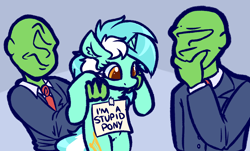 Size: 4300x2600 | Tagged: safe, artist:witchtaunter, lyra heartstrings, oc, oc:anon, pony, unicorn, abuse, holding a pony, l.u.l.s., lyrabuse, note, simpsons did it