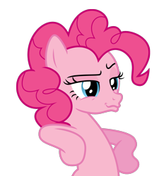 Size: 1842x2049 | Tagged: safe, artist:inudewaruika, pinkie pie, pony, not asking for trouble, season 7, simple background, smug, transparent background, vector