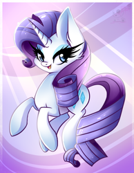 Size: 836x1080 | Tagged: safe, artist:bloody-pink, rarity, pony, unicorn, cute, ear fluff, female, mare, open mouth, raribetes, solo