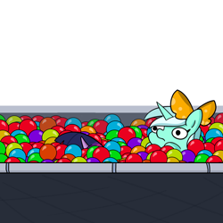 Size: 2250x2250 | Tagged: safe, artist:tjpones, part of a set, lyra heartstrings, twilight sparkle, pony, unicorn, ball pit, bow, duo, female, mare, simple background, twiggie, white background