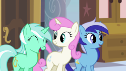 Size: 1280x720 | Tagged: safe, screencap, lyra heartstrings, minuette, twinkleshine, a canterlot wedding