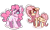 Size: 908x546 | Tagged: safe, artist:peachesandcreamated, fluttershy, pinkie pie, pegasus, pony, simple background, transparent background