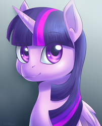 Size: 1024x1268 | Tagged: safe, artist:vividvapor, derpibooru import, twilight sparkle, twilight sparkle (alicorn), alicorn, pony, bust, female, mare, portrait, solo