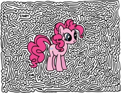 Size: 911x700 | Tagged: safe, artist:ericjeckert, pinkie pie, pony, maze, solo