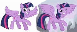 Size: 1250x520 | Tagged: safe, derpibooru import, twilight sparkle, twilight sparkle (alicorn), alicorn, pony, the cutie map, bedroom eyes, female, mare, smiling