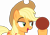 Size: 4794x3375 | Tagged: safe, artist:sketchmcreations, applejack, earth pony, pony, buckball season, ball, hoof hold, open mouth, simple background, transparent background, vector