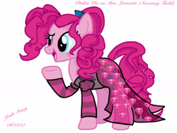 Size: 2048x1536 | Tagged: safe, artist:joshstacy, pinkie pie, pony, alternate hairstyle, clothes, crossover, dress, mrs lovett, solo, sweeney todd