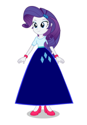 Size: 638x914 | Tagged: safe, alternate version, artist:cartoonmasterv3, rarity, equestria girls, clothes, long skirt, simple background, skirt, solo, transparent background, vector