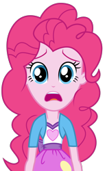 Size: 2116x3450 | Tagged: safe, artist:sketchmcreations, pinkie pie, dance magic, equestria girls, spoiler:eqg specials, horrified, open mouth, sad, simple background, solo, transparent background, vector, why