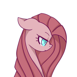 Size: 1000x1000 | Tagged: safe, artist:mintatheena, pinkie pie, earth pony, pony, bust, female, looking down, mare, pinkamena diane pie, portrait, simple background, solo, transparent background