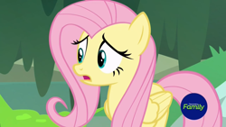 Size: 1366x768 | Tagged: safe, screencap, fluttershy, pegasus, pony, a health of information, criss cross moss, moss, muck, swamp, tv-y