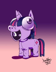 Size: 800x1035 | Tagged: safe, artist:yeyeialba, derpibooru import, part of a set, twilight sparkle, clothes, gradient background, pony costume, solo