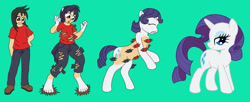 Size: 1830x748 | Tagged: safe, artist:sin-r, rarity, human, pony, unicorn, female, human to pony, mare, transformation