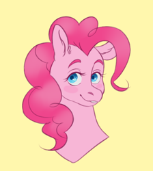 Size: 800x893 | Tagged: safe, artist:bicolure, pinkie pie, earth pony, pony, bust, portrait, simple background, solo