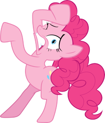 Size: 5140x6000 | Tagged: safe, artist:some-pony-vectors, pinkie pie, earth pony, pony, too many pinkie pies, .svg available, absurd resolution, bipedal, female, mare, one eye closed, simple background, solo, transparent background, vector