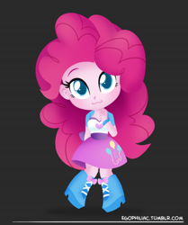 Size: 790x946 | Tagged: safe, artist:egophiliac, pinkie pie, equestria girls, :3, chibi, cute, diapinkes, solo